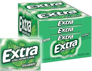 Extra gum without sugar with green mint, 15 pieces (10 packages).. Experience the joy of convenient shopping with DIAYTAR NIGERIA's vast selection and quick delivery service.