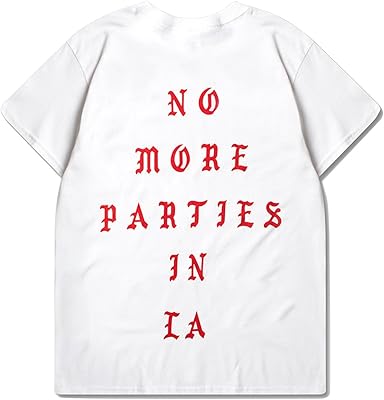 AA Apparael - La Vie de Pablo No More Parties in La Los Angeles Pop Up T -shirt Tlop Saint, أبيض, m.. DIAYTAR NIGERIA promises affordability and variety with every purchase, delivered in 5-8 days.