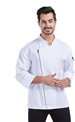 Coat of unisex chief nanxun with long sleeve elegant restaurant kitchen zipper cfm0058.. Why waste time in traffic when you can shop online at DIAYTAR Nigeria? Enjoy convenience, unbeatable prices, and prompt delivery anywhere in Nigeria.