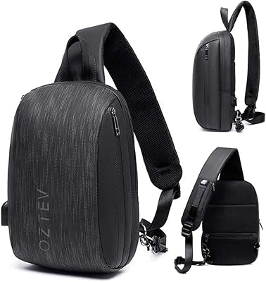 Backpack with nylon strap, backpack with a shoulder, versatile daily bag for outdoor sports, relaxed trip, black stripes.. DIAYTAR NIGERIA: Where shopping meets satisfaction with affordable prices and delivery within 8 days.