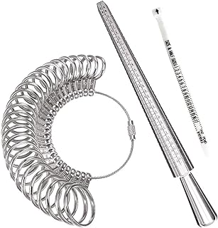 Set of Miwo ring measurement tools - Aluminum ring spindle and ring size gauge (American size 1-13, 27 pieces).. Transform your online shopping experience with DIAYTAR NIGERIA's affordable and diverse marketplace.