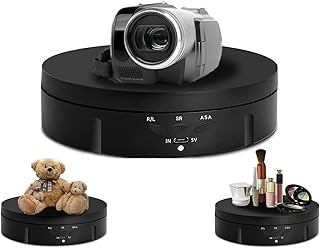 Badum Rechargeable 360 ​​-degree Rechargeable Display display display, rotating display table for photography, jewelry, watches, 3D models, digital products and screens.. Experience shopping without limits at DIAYTAR NIGERIA, where affordability meets convenience in just days.