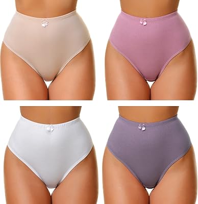 Cotton relaxed underwear medium size for women - package of 4.. DIAYTAR NIGERIA: Your partner in affordable online shopping with dependable delivery within 8 days.