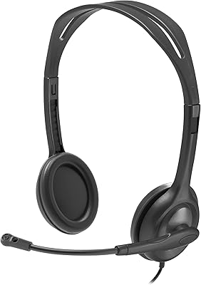 Logitech H111 stereo helmet with 3.5 mm, black, single size audio intake.. Shop with purpose at DIAYTAR NIGERIA and receive products at unbeatable prices within the week.