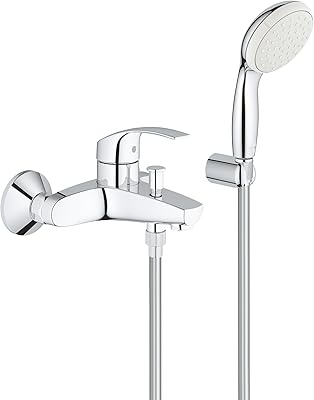 Grohe shower and bathroom valves, bath and shower mixer, Eurosmart collection, 3330220A model.. Experience the DIAYTAR difference with our vast product selection and delivery within 5-8 days.