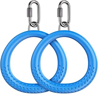 Dolibest 2 pieces Rings of round swing with carabiner, set of outdoor accessories for ninja swing line, set of monkey ring accessories, swing rings, blue children's obstacles.. Why shop anywhere else? DIAYTAR Nigeria has it all, at prices you’ll love.