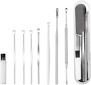 Ceremen elimination tool, 8 pieces, kit of cerushed elimination tools, ears cleaning brush in stainless steel for personal and domestic use, set with storage box, elimination set of the reusable ear and adult ear curette.. DIAYTAR NIGERIA bridges the gap between desire and affordability with nationwide delivery in under 8 days.