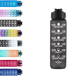 Large bottle of water of 1 l, bottle of Tritan sports water with time markers, waterproof water bottle for children, bottles of school water (gray).. Discover a world of affordable shopping with DIAYTAR NIGERIA's vast marketplace delivered to you in days.