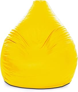 PVC plastic pear pouf with lux decora filling, size 90 x 80 x 80 cm (yellow).. DIAYTAR NIGERIA makes every purchase count with our affordable prices and reliable 5-8 day shipping.