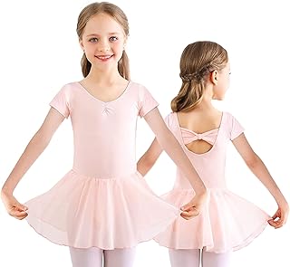 Q&W Ballet Dress with Flanged Sleeping For Little Girls, Ballet Tutu Dress with Flying Sleeping and Cross Date for 2 to 12 years.. Your complete retail destination, DIAYTAR NIGERIA combines extensive variety with prompt delivery.