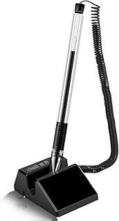 Deli non-slip pen, safe pen with adhesive chain and shot for home office supplies, desktop holder, black ink, 0.5 mm spring-ended point E6791.. Experience the convenience of online shopping with DIAYTAR NIGERIA's reliable 5-8 day delivery service.