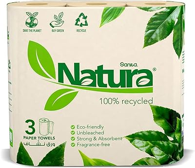 Sanita Natura kitchen towels with 3 rollers 8 pieces size.. Your complete shopping solution, DIAYTAR NIGERIA offers extensive choice with competitive prices and delivery.