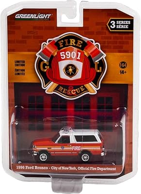 Greenlight Rescue Series 67030 -E - 1996 Bronco - FDNY Official firefighters from New York 1:64.. DIAYTAR NIGERIA: Where affordability meets variety in Nigeria's most comprehensive online marketplace.