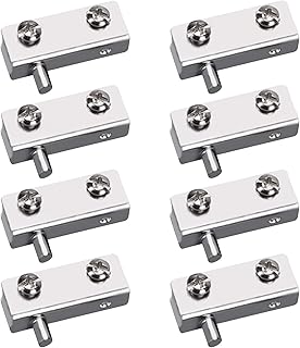 Glass door hinge, 8 pieces swivel hinge of iron glass door, glass without hole suitable for glass doors with free beating from 3 to 6 mm.. One platform, all your needs — DIAYTAR Nigeria delivers quickly.