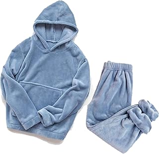 Zurdox sets of pajamas for women, set of winter pajamas for women, night clothes in fleece, home costumes, hot house clothes (color: hortel�, size: large).. DIAYTAR NIGERIA: Where shopping dreams become reality with budget-friendly prices and prompt delivery.