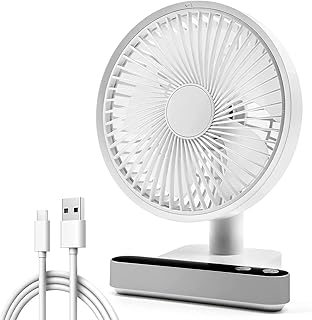 JOMEP portable desktop fan, rechargeable battery -fucking by USB with four speeds and 24 -hour autonomy, LED screen, low noise, 4000 mAh battery for the house, the desk, the dormitory, the office (white).. Shop across boundaries at DIAYTAR NIGERIA and enjoy budget-friendly nationwide delivery within the week.