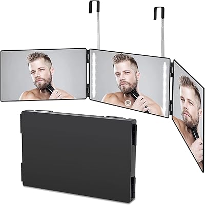 3660 degree 360 ​​degree rechargeable shadow mirror with 360 degree with adjustable lights and telescopic hooks in height, foldable mirror in three automatic cutting.. DIAYTAR NIGERIA brings the marketplace to your home with budget-friendly prices and nationwide delivery.
