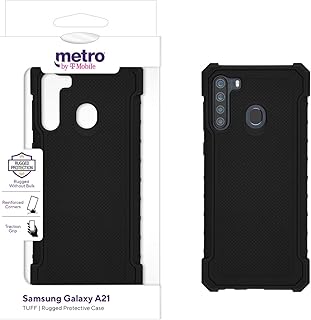 Robust protective shell for Samsung Galaxy A21 Tuff by Metro by T-Mobile, black color.. Discover the joy of online shopping with DIAYTAR NIGERIA's budget-friendly prices and reliable shipping.