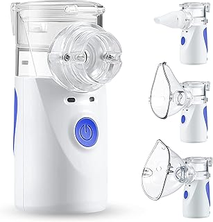 Mini portable vaporizers, portable nebulizer with fresh mist for travel, steam compressor, humidifier for adults and children (white/blue).. DIAYTAR NIGERIA delivers happiness in 5-8 days with our affordable and diverse product range.