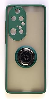 Mazz Huawei P50 Pro Silicone Hull, MAT, Shock resistant, transparent thin rear shell with 360 degree rotary magnetic support ring for Huawei P50 Pro car (green).. Save time and money with DIAYTAR Nigeria’s online store.