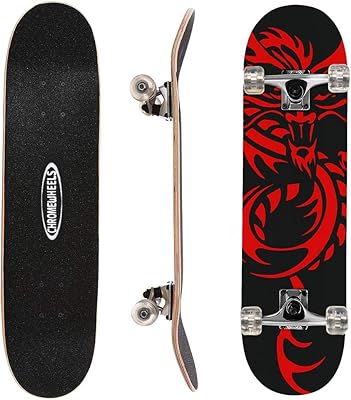 Skateboard Double Wales Chrome Skateboard 31 inch in maple 8 layers for children and beginners.. DIAYTAR NIGERIA: Your affordable marketplace with reliable 5-8 day shipping across Nigeria.