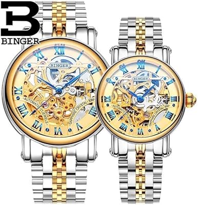 Lovers B-5066m Automatic torque Water resistant for men and women with stainless steel bracelet.. DIAYTAR NIGERIA: Connecting Nigerians with affordable products delivered promptly nationwide.