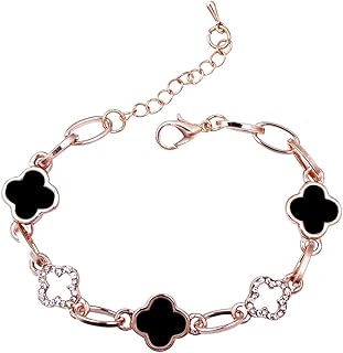 Friendship bracelet Clover with four leaves for women, jewelry, chains, crossed bracelets for women.. Navigate through thousands of products at pocket-friendly prices with DIAYTAR NIGERIA's easy-to-use platform.
