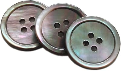 YAHOGA 22 pieces blazer buttons in natural blackness costume buttons 20mm 15mm black mother -of -pearl buttons for men (MOP).. Discover endless possibilities with DIAYTAR NIGERIA's comprehensive selection and reliable shipping.