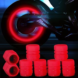 Luminous valve caps 8 pieces of fluorescent car valve valve stems of universal tire stem plugs for cars Motorcycle trucks bikes, red, 1.2 x 1.6 mm.. Your digital shopping destination, DIAYTAR NIGERIA combines variety with affordability and quick delivery.