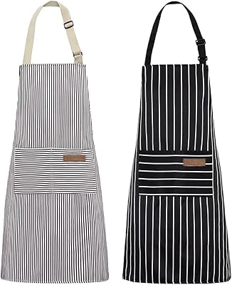 Kitchen Kitchen kitchen apron, 2 adjustable aprons with two pockets for men and women.. DIAYTAR NIGERIA: Your affordable gateway to thousands of products delivered within a week.