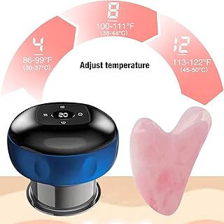 Fordrasil electric suction cup therapy with 12 temperature and suction levels for the back, shoulders and necks. Set of traditional Gua SHA plates. (12 speeds, blue).. Everything you need is on DIAYTAR Nigeria — just a click away.