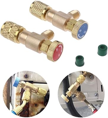 Refrigerant valve, 2 pieces of refrigerant filling safety valve, liquid safety valve of air conditioning R410A R22, 1/4 -inch security adapter load valve.. Discover endless shopping possibilities at DIAYTAR NIGERIA, with budget-friendly prices and reliable delivery.