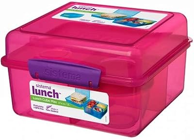 Sistema max food cube with yogurt, 2 liters, pink - 41745.. DIAYTAR NIGERIA: Your partner in affordable e-commerce with dependable delivery across Nigeria.