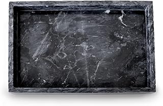 Midnight black marble tray with luxury Italian design Kitchi - Bathroom vanity tray, organizer for coffee table, candles, soap, towels and spokespersons.. Shop smarter, not harder with DIAYTAR NIGERIA - thousands of products at your fingertips with affordable delivery.