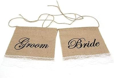 Jute canvas banner for bride and groom pretty funky banner with lace.. Shopping has never been easier — DIAYTAR Nigeria delivers it all in 5–8 days.