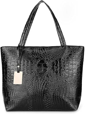 Large handbag in crocodile leather for femme shoulder.. Shop the smart way with DIAYTAR NIGERIA's extensive selection and budget-friendly nationwide delivery.
