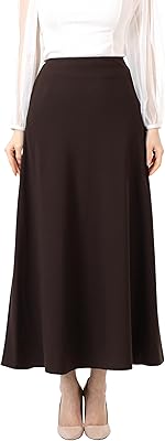 Long trapeze long -waisted skirts for women, long relaxed dress, ankle length, regular cut - large sizes.. DIAYTAR NIGERIA puts thousands of products at your fingertips with affordable prices and delivery within a week.