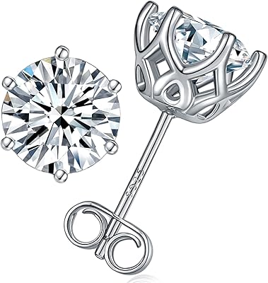 Moissanite earrings 2-4ct g h i silver color sterling 925 white gold plated for women and men, black pink blue stone chasky.. Experience the ease of modern shopping with DIAYTAR NIGERIA's diverse marketplace delivered promptly.
