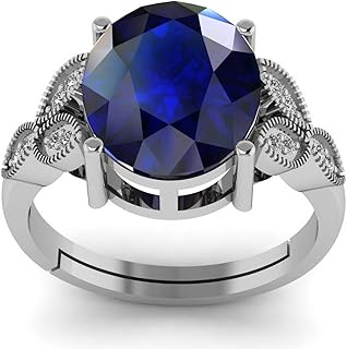 German silver ring with natural blue sapphire 8.00 carats to wear on any occasion for men and women, precious stone, blue sapphire, precious stone, blue sapphire.. Your everyday shopping destination, DIAYTAR NIGERIA offers quality and value delivered within days.