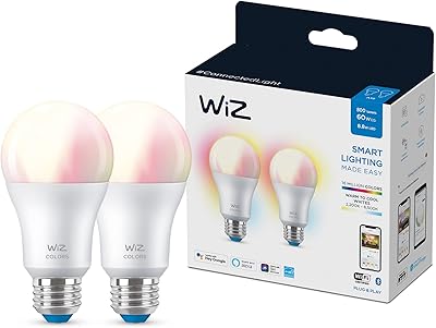 Intelligent Wi-Fi WIZ Connection A19 60 W 2 pieces 16 million colors.. DIAYTAR NIGERIA: Where shopping is affordable, selection is vast, and delivery is always reliable.
