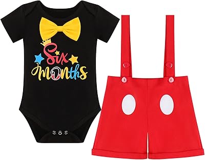 Baby boy's 1st anniversary tuxedo, tie, apron, pants and mouse ears for Halloween.. DIAYTAR NIGERIA: Where value meets variety with reliable nationwide delivery in under 8 days.