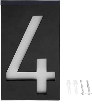 House number with solar energy LEDs, door panel, address panel, exterior LED light (n ° 4).. DIAYTAR NIGERIA delivers what matters - quality, affordability, and prompt nationwide shipping.