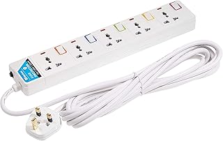 Universal electrical extension NARKEN A5-5 5 WATCH LE LE LE LE LE LEGURE MISE FUNIBLE 13A with switch.. Make every purchase count with DIAYTAR Nigeria — shop smart, shop fast.