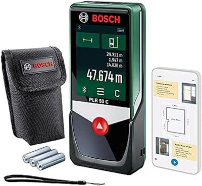Bosch PLR 50 C laser meter (measurement range: 0.05 - 50 m, touch screen, in a cardboard box).. A world of products at your fingertips — thanks to DIAYTAR Nigeria.