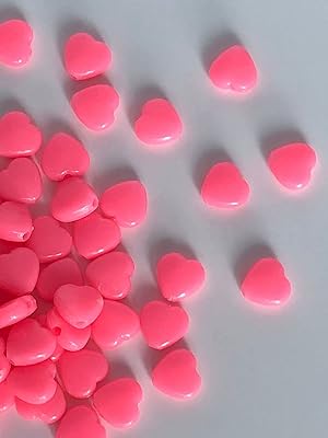 Opaca pearls in the shape of a heart of beautiful colors, 11 mm, 80 pieces (pink).. DIAYTAR NIGERIA: Where shopping is affordable, selection is vast, and delivery is always reliable.