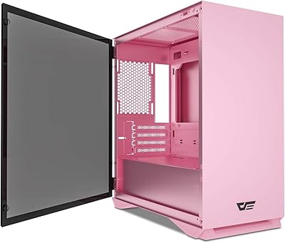 Darkflash micro Atx mini atx computer housing with door slit and dusty glass panel (DLM22 pink).. Join millions of satisfied shoppers using DIAYTAR Nigeria every day.