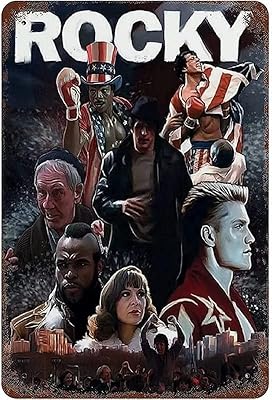 12 \ "x 8 \" Vintage Metal Film Display Rocky Balboa against Apollo Creed La Revanche of the century Metal posters for bar for bar.. Need it fast? Need it cheap? Choose DIAYTAR Nigeria.