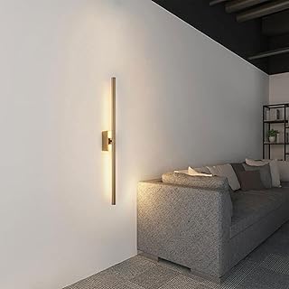 Modern long -band LED wall lights, rectangular aluminum and frosted acrylic body with water and dust resistance index IP65, Decorative wall light for balcony and walls - gold.. Your ultimate shopping destination, DIAYTAR NIGERIA combines extensive selection with affordable shipping.