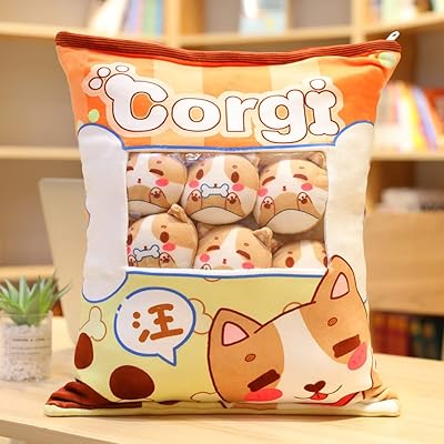 Q Decorative pillow Cute in priest Corgi Snack Kawaii for bedroom, sofa, chair, children's gift (19 "x 15").. Transform your shopping experience with DIAYTAR NIGERIA's vast product selection delivered at unbeatable prices.