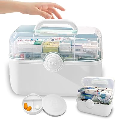 Skkhd drug storage box plastic storage box, versatile organizer and storage bag for crafts, cosmetics, leisure accessories, cosmetics, bathroom (white, XL).. Get more for less on DIAYTAR Nigeria — Nigeria’s favorite e-commerce platform.